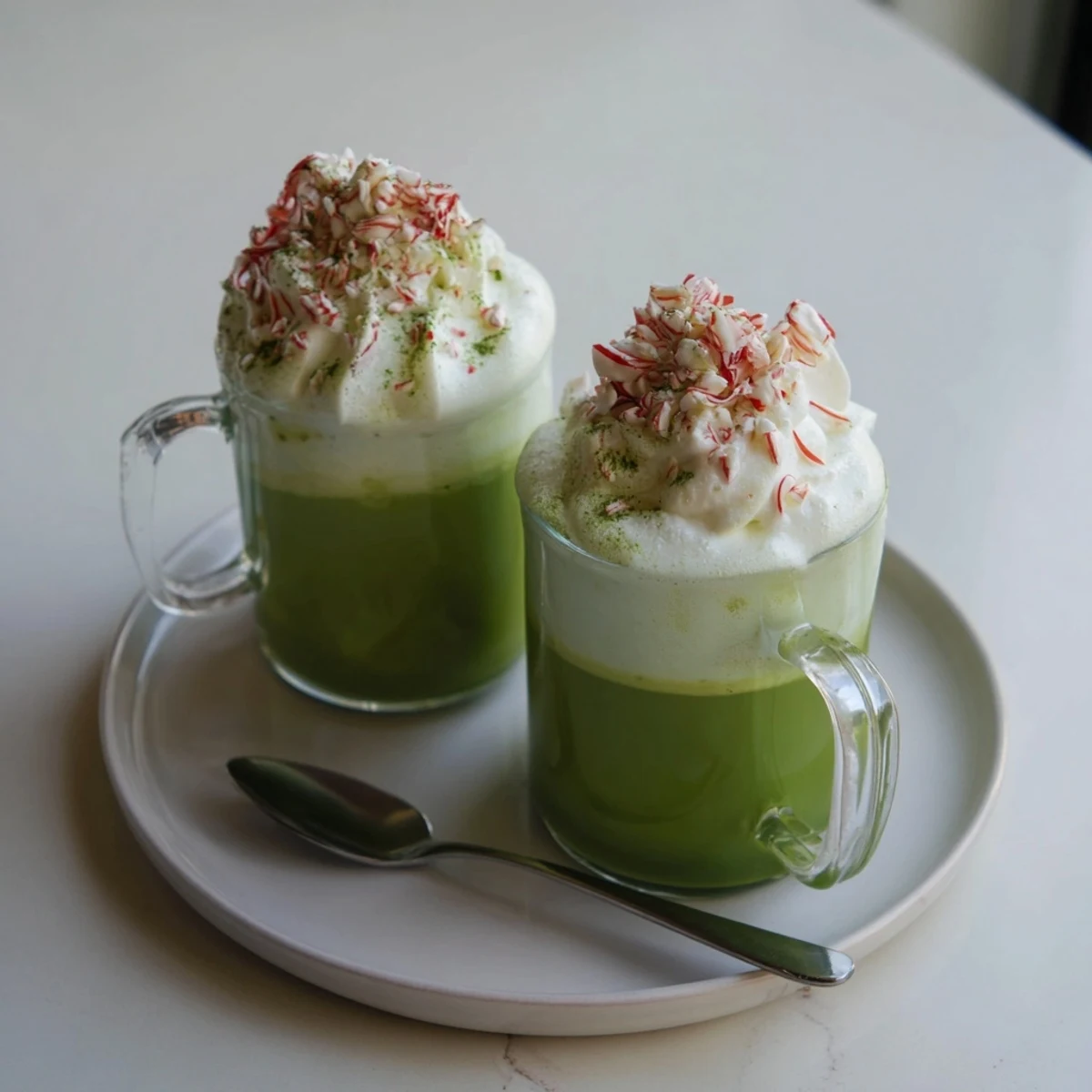 Cozy Peppermint Matcha Latte