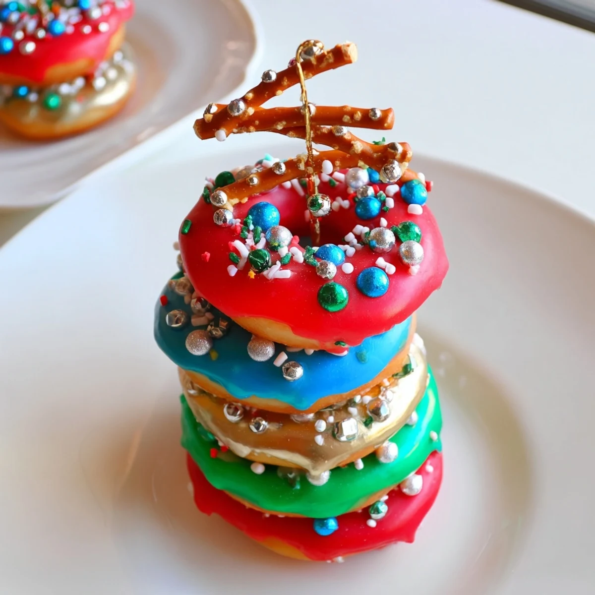 Donut Stack Christmas Tower