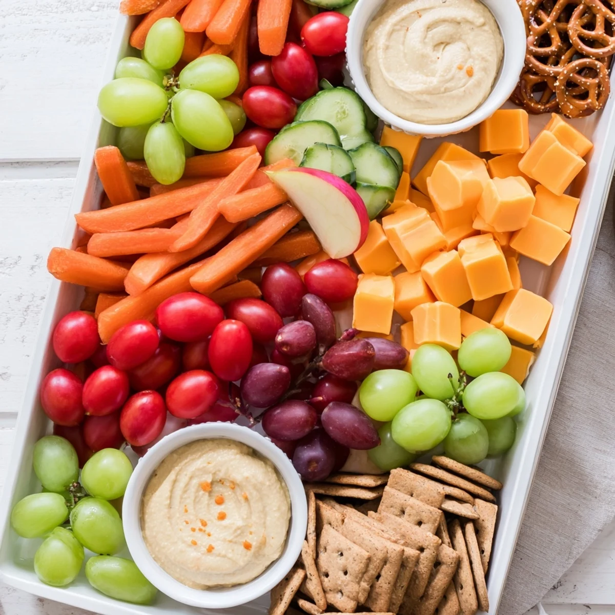 This ready-to-eat Road Trip Snack Platter offers a delicious variety of shareable, energy-boosting foods.