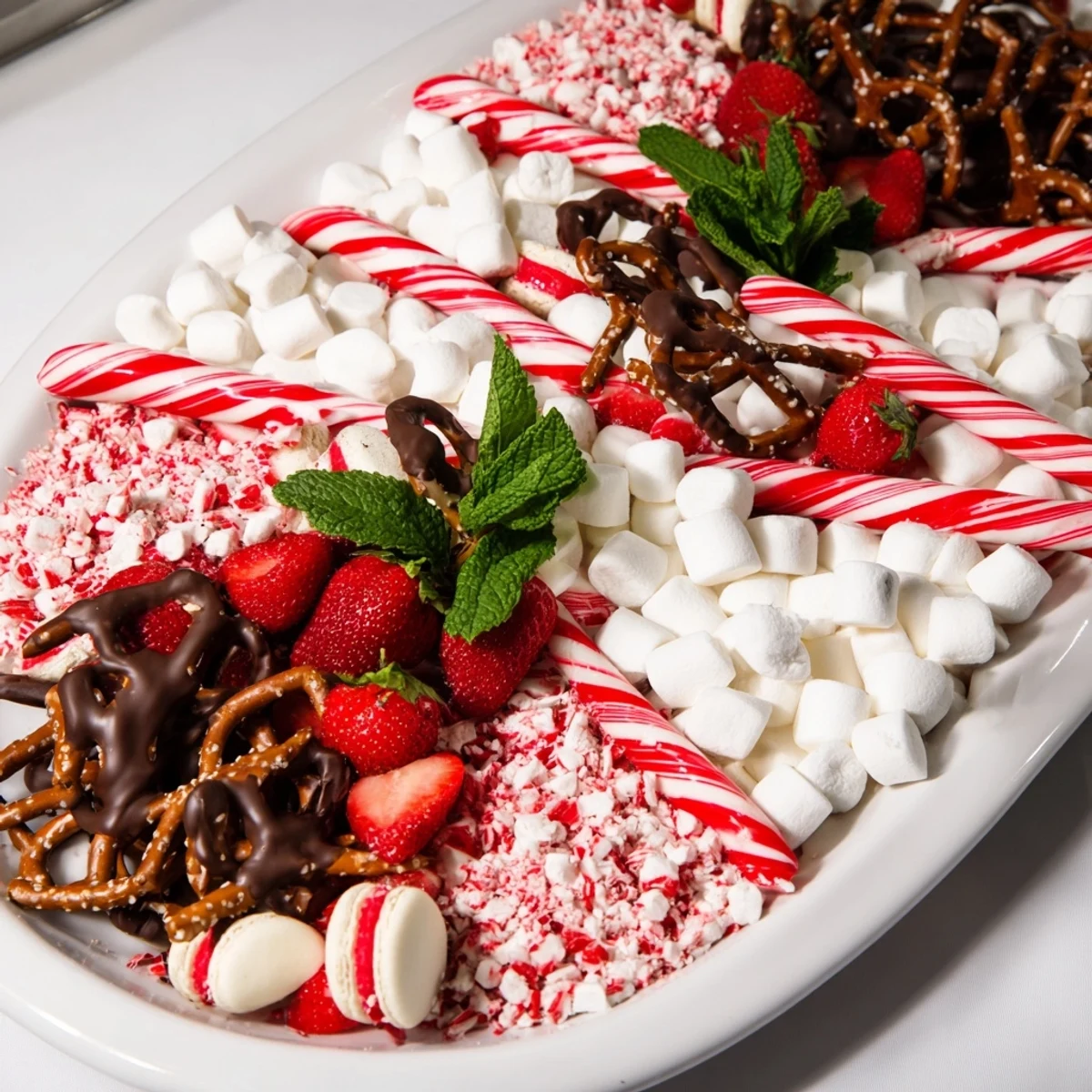 Candy Cane Dessert Platter