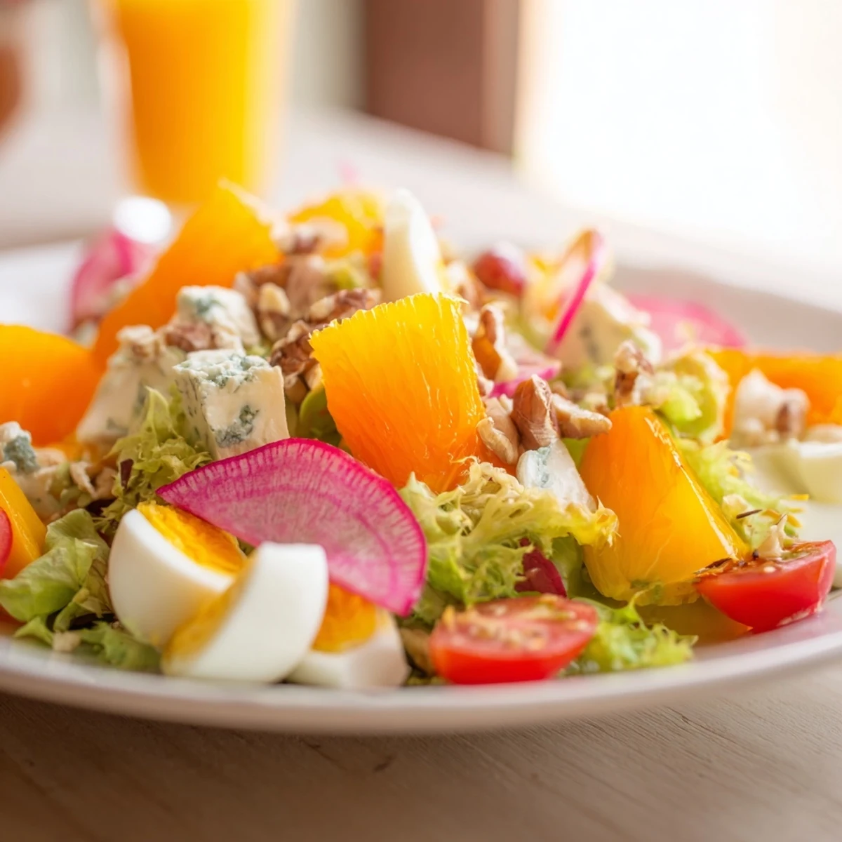 Baby Shower Pastel Palette Salad with vibrant pink, blue, and yellow ingredients, ready to enjoy.