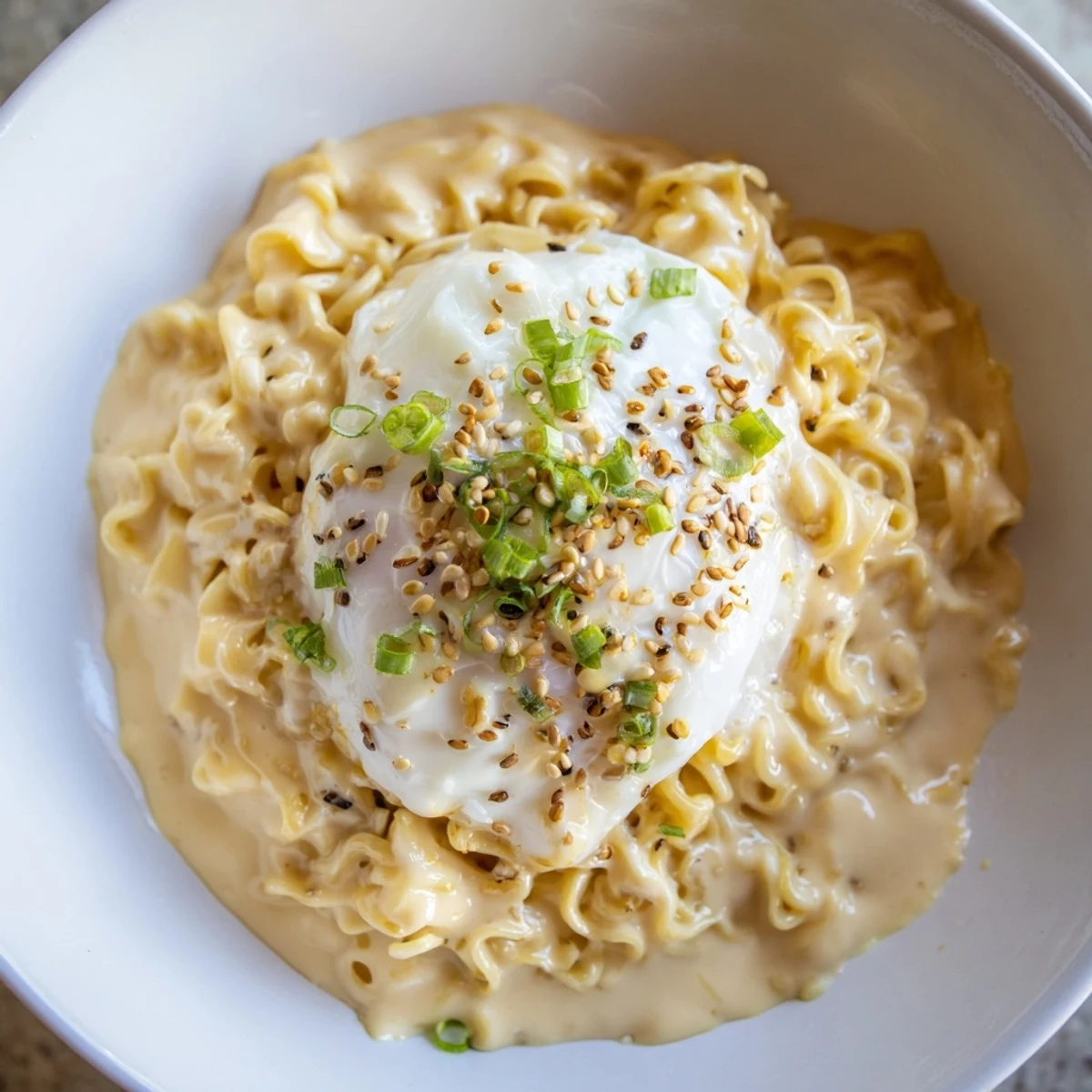 A delicious solo serving of Instant Cheese Ramen, easy to make for a quick and satisfying dinner.