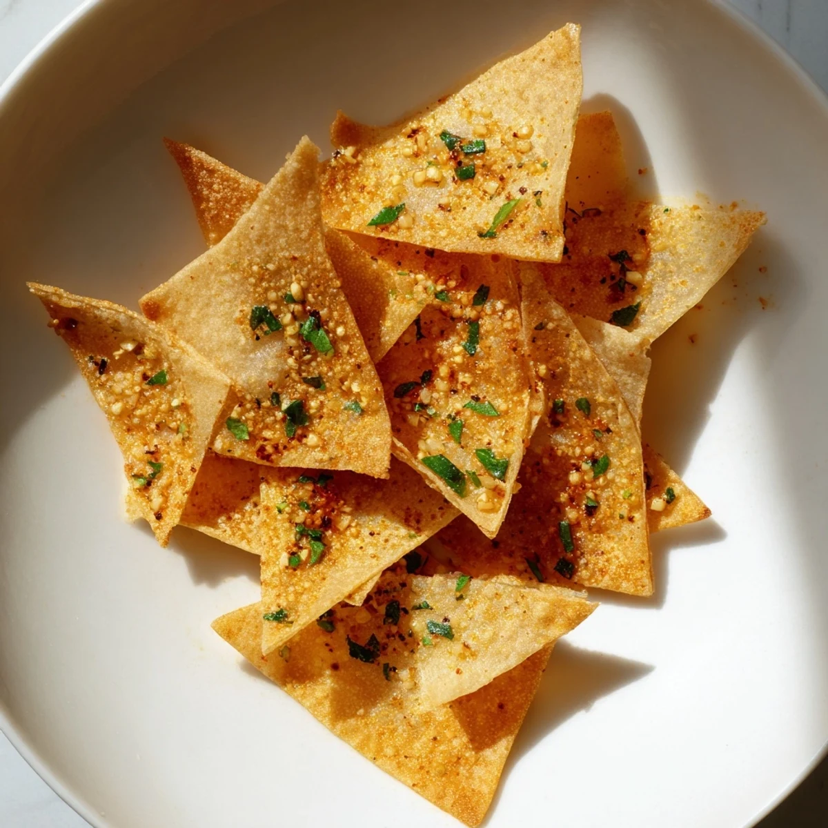 Crispy Garlic Lumpia Chips