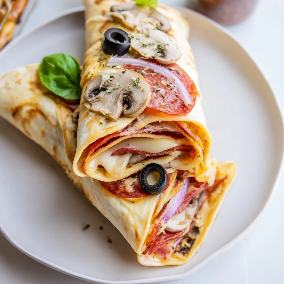 Cheesy Tortilla Pizza Wrap