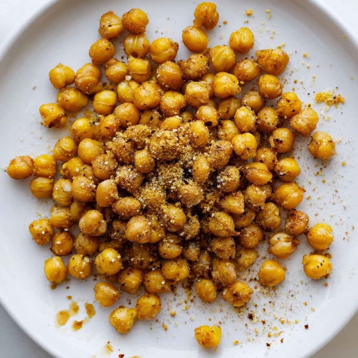 Golden, crispy chickpeas, a healthy and delicious Crispy Chickpea Snack, ready to devour.