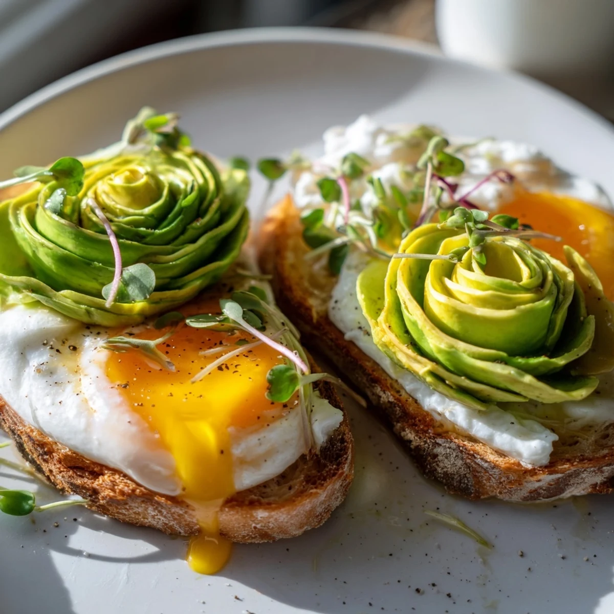 Vibrant Cloud Toast 2.0: Creamy avocado and perfect, soft-baked egg atop toasted, golden sourdough bread.