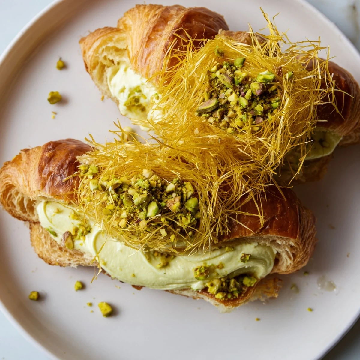 Pistachio Cream Croissants