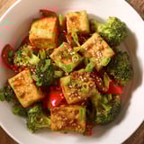Sesame Tofu Broccoli Sheet Pan