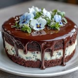 Spring Floral Drip Cake with Lemon Frosting, a vibrant vanilla layer cake adorned with edible flowers and white chocolate drizzle, perfect for spring celebrations.