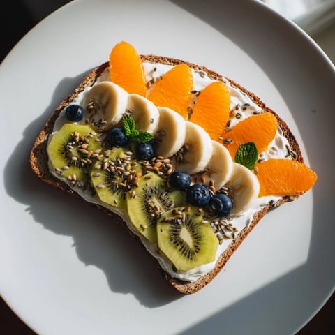 Golden morning sun breakfast toast designs: creamy spreads hold bright fruit suns for a tasty breakfast.