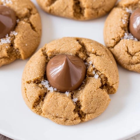 Warm, melty chocolate kisses crown these delightful peanut butter blossoms cookies, a classic treat.