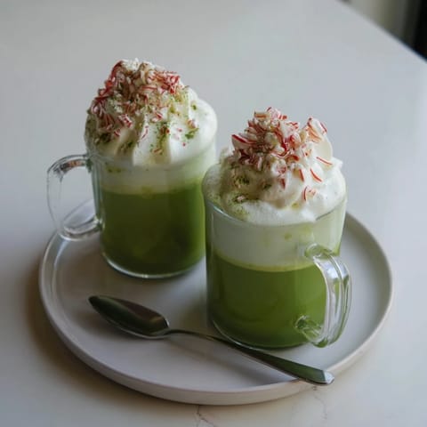 Cozy Peppermint Matcha Latte