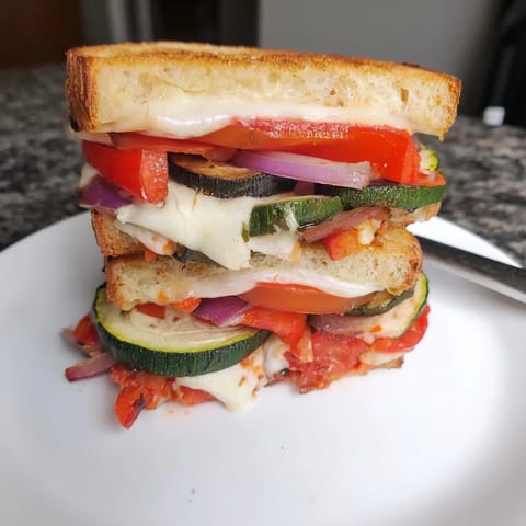 Sheet-Pan Roasted Veggie Caprese