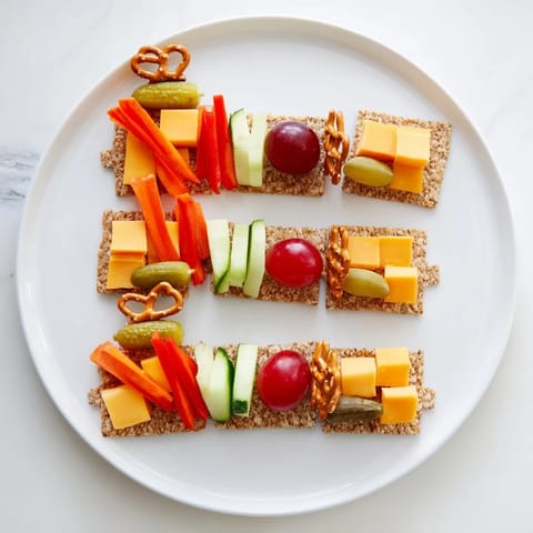 Choo Choo Train Snack Track features colorful fruits and veggies arranged as a fun, edible train.