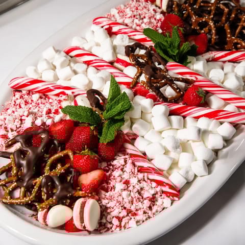 Candy Cane Dessert Platter