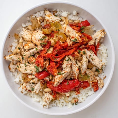 White Bean Roasted Pepper Chicken