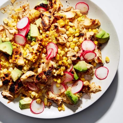 Roasted Corn & Chicken Chopped Salad