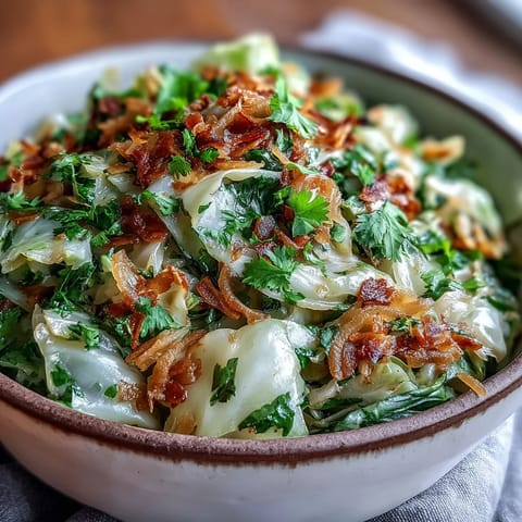 Creamy Coconut Braised Cabbage