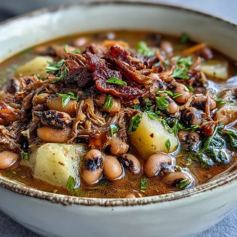 Black-Eyed Pea Stew with Smoked Ham Hocks