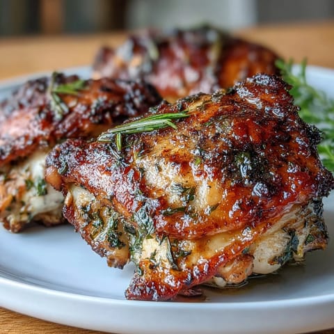 Juicy chicken thighs roasted with fragrant herbs, tender baby potatoes, and sweet carrots, all caramelized to perfection on one tray.