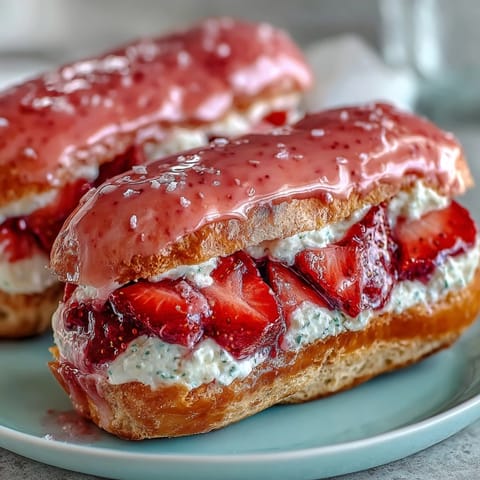 Valentines Day Strawberry Éclairs