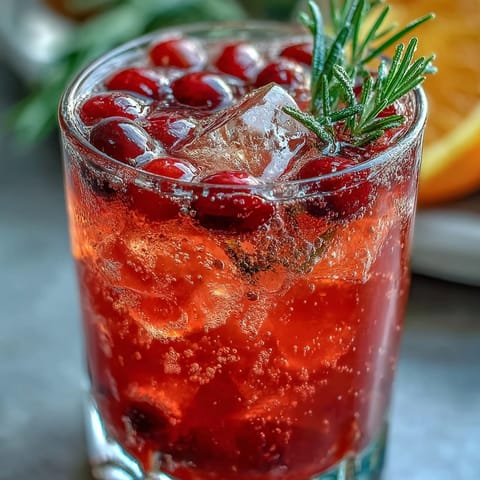 Orange Cranberry Sparkler Rosemary