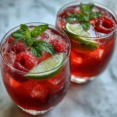 Refreshing Raspberry Lime Spritz
