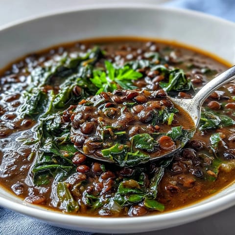 Rich, comforting black-eyed pea and collard green stew served with cornbread for a classic Southern meal.