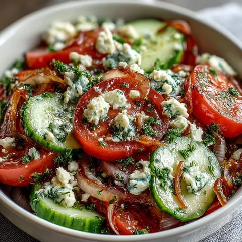 Crisp cucumber and radish salad with dill vinaigrette, a light and refreshing side perfect for spring meals.