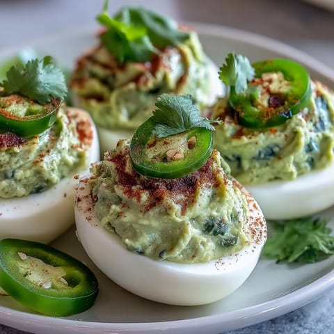 Guacamole Stuffed Deviled Eggs