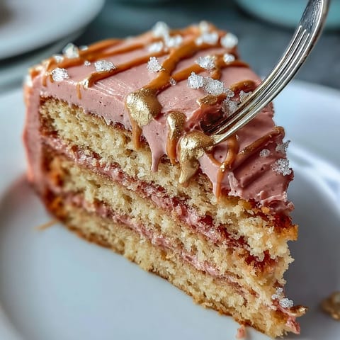 A stunning Bridal Shower Rosé Velvet Cake, glistening with luscious gold drip.