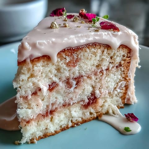 Elegant pink Rosé Velvet Cake with shimmering gold drip for bridal showers.