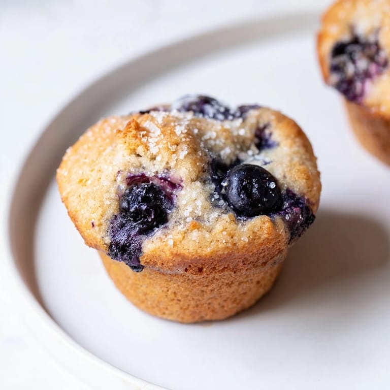These delightful, homemade mini blueberry muffins offer a sweet taste and charming presentation for a brunch spread.