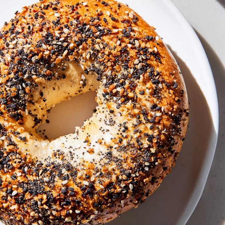 Delicious, easy-to-make everything bagel yogurt bagels, freshly baked and perfect with cream cheese.