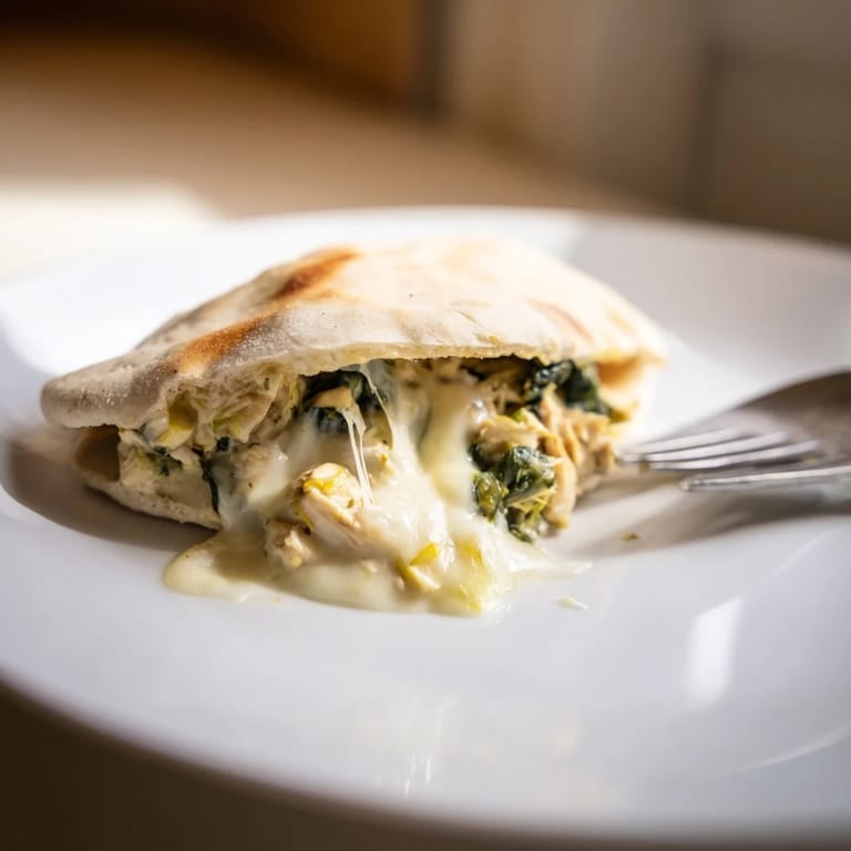 Warm Mediterranean-inspired pita pockets filled with savory chicken and veggies, perfect for a quick dinner.