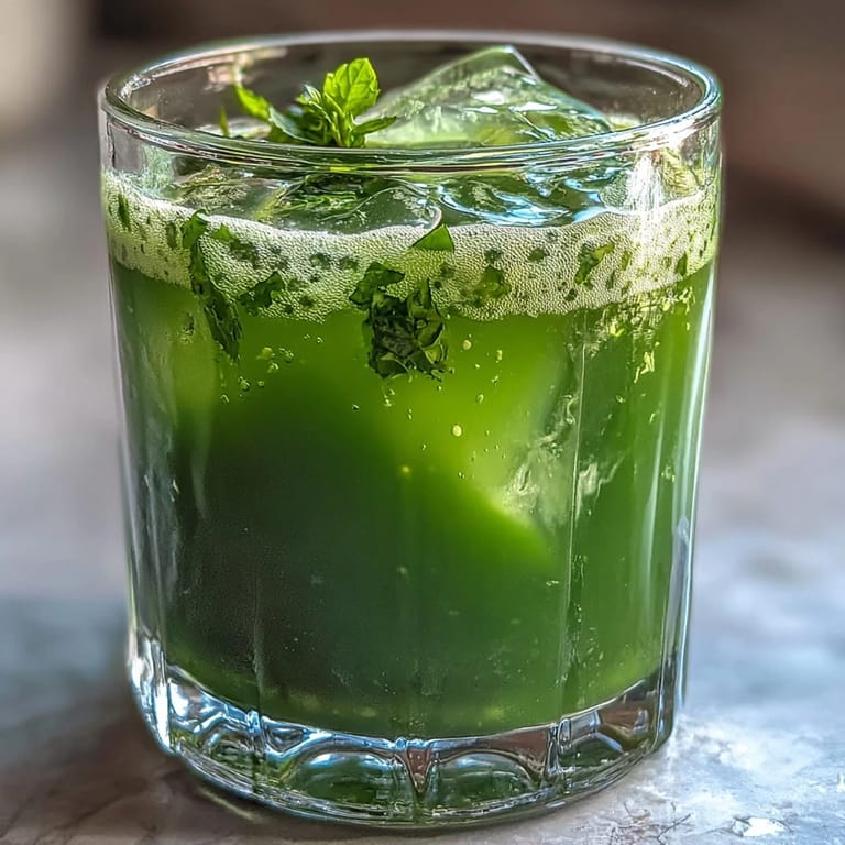 Refreshing Celery Ginger Lemon Juice, bursting with citrus and mint flavors.