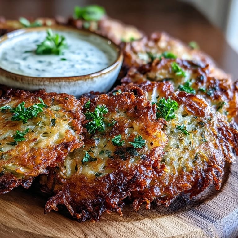 Freshly fried cabbage fritters with dipping sauce served warm on a plate for an easy appetizer.