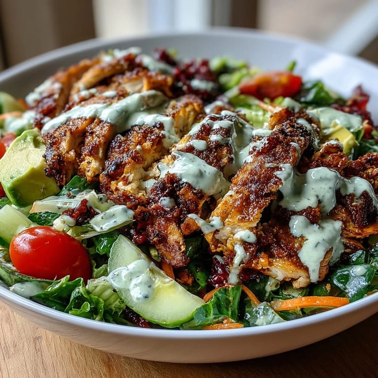 Light Chicken Shawarma Salad Bowls with Lemon Tahini Drizzle: fresh mixed greens topped with shawarma chicken, colorful vegetables, and zesty tahini drizzle.  
