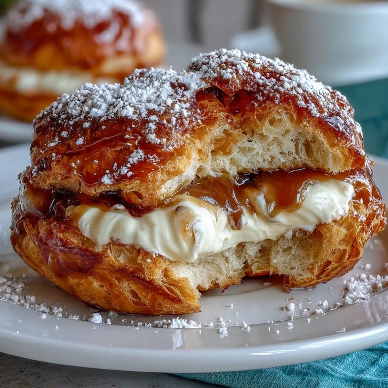 Fluffy cream puffs oozing with vibrant mango pastry cream, offering a refreshing tropical flavor in every bite.