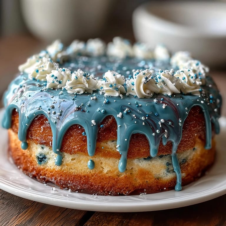 Ocean-inspired Pisces Birthday Cake with Galaxy Buttercream delights with vibrant swirls of blue, teal, and purple frosting and starry sparkle.