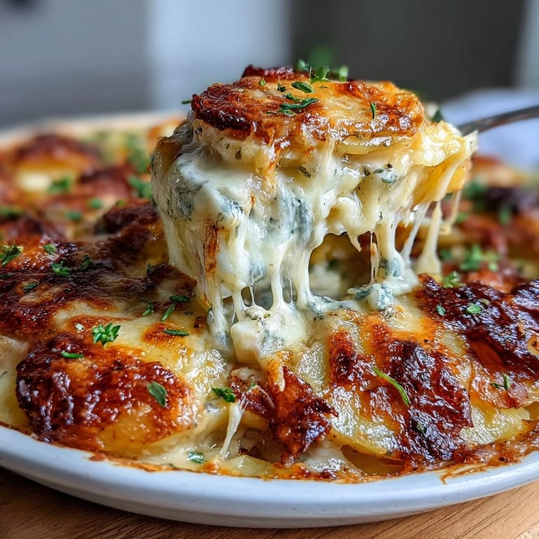 Creamy, cheesy Easy Cheesy Scalloped Potatoes baked until golden, perfect for holiday dinners or potlucks.