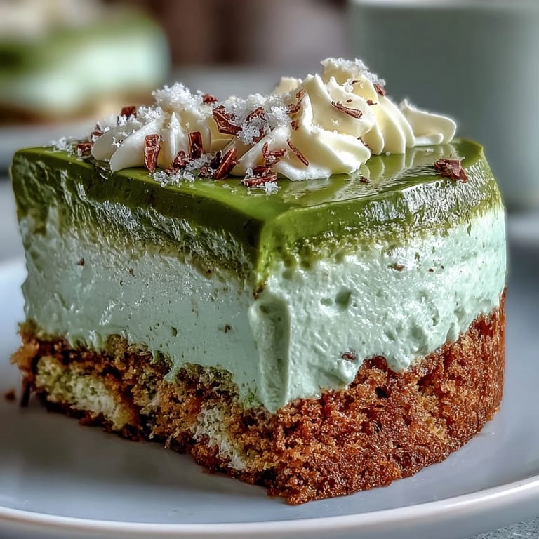 Delicate ladyfingers dipped in matcha blend, stacked with airy mascarpone cream, creating a beautiful green-hued Italian-Japanese fusion dessert.
