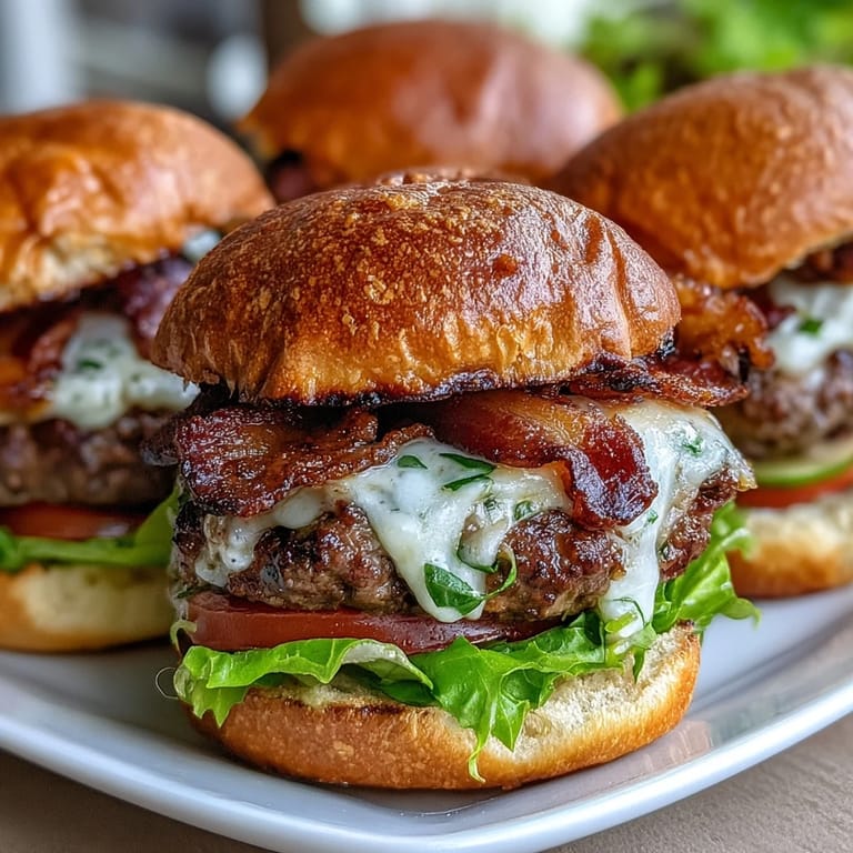 Taste these hot, cheesy Easy Father's Day sliders on toasted buns.