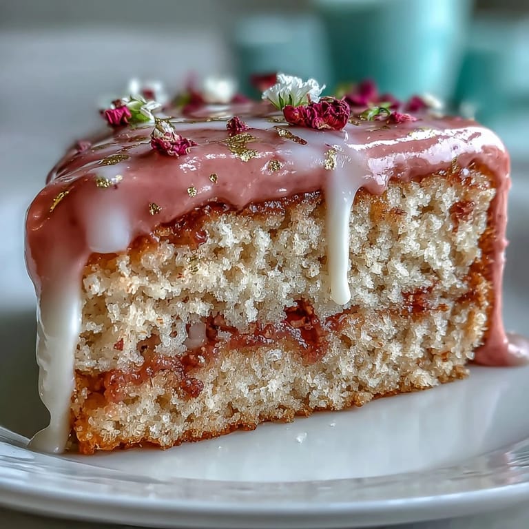 Decadent Bridal Shower Rosé Velvet Cake, showcasing delicate frosting and edible gold accents.